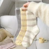 Sock street stall, one-piece consignment for autumn and winter soft and fluffy striped socks, women's thick needle polka dot yarn ins trendy cotton socks, warm pile mid-calf socks, one-piece consignment details Picture
